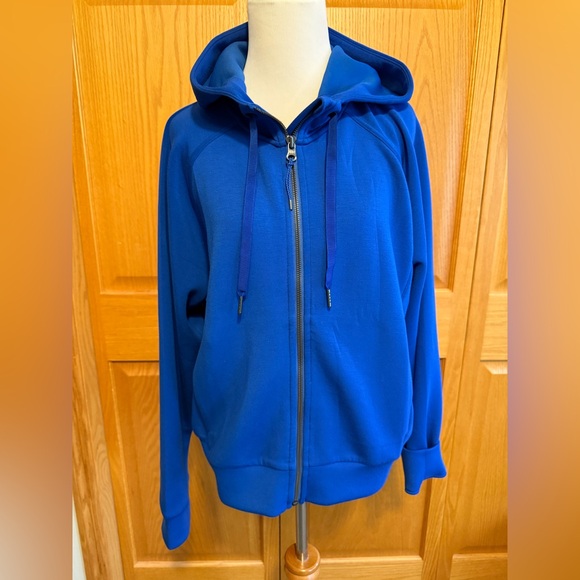 NWT Spanx Air Essentials Zip Hoodie - Cerulean Blue - Picture 1 of 4